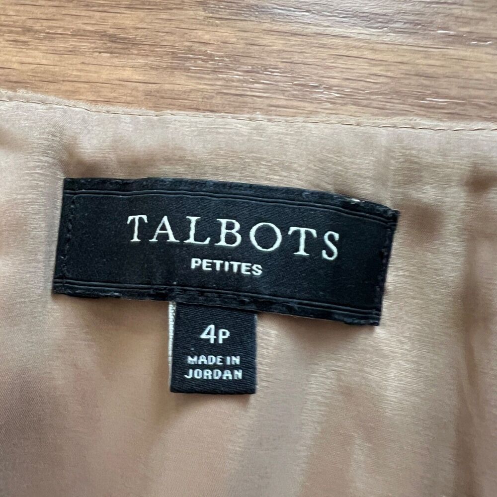 Talbots Petites Pencil Skirt Women's Size 4P Nutmeg Tan Wool Blend Lined - Picture 5 of 9